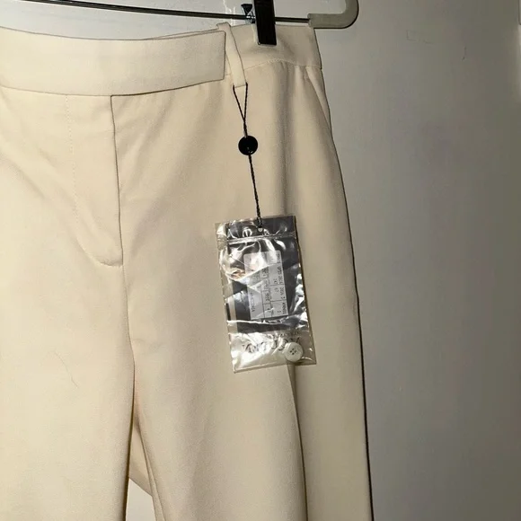 NWT Alexander MCQUEEN Crepe Ivory bootcut pants Size 44 (US8) - Picture 7 of 12